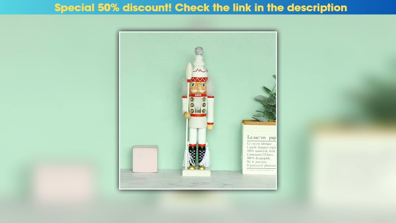 Limited White Man White Pong King Nutcracker Puppet Man Christmas Decoration European Home Creative