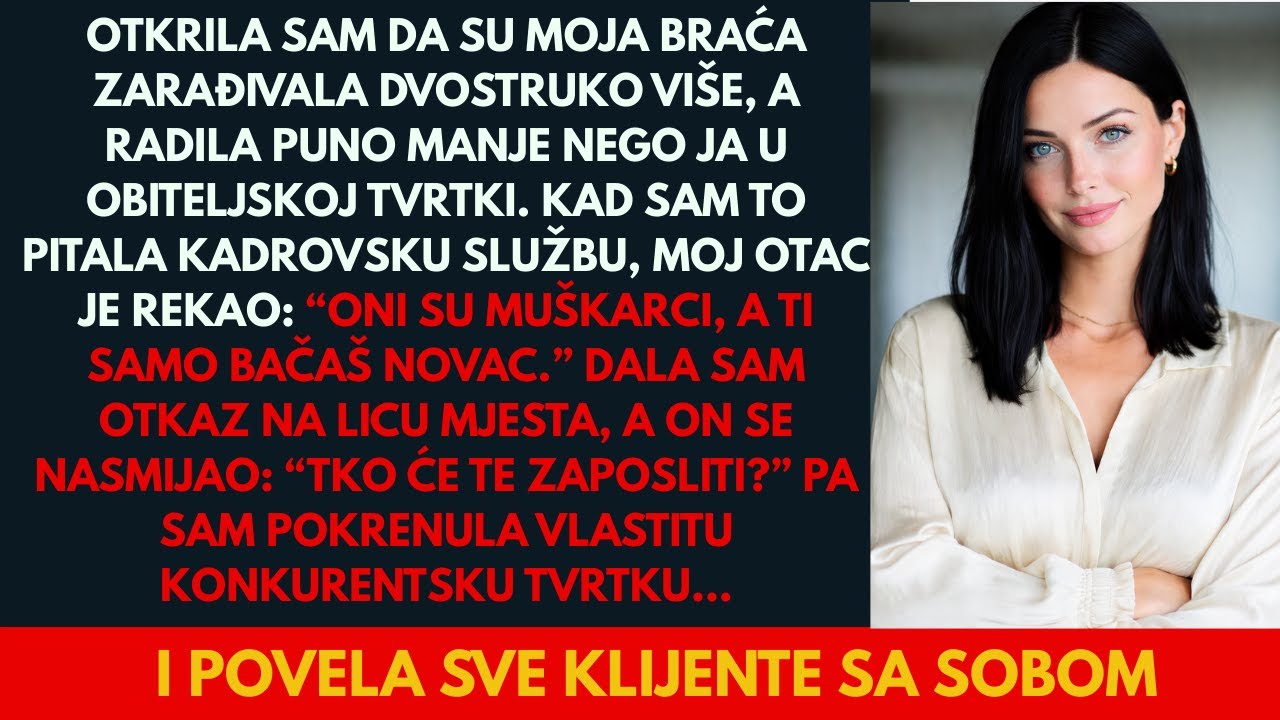 Moj otac je opravdao što su moja braća bila plaćena više na poslu — dala sam otkaz i odmah je požal…