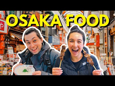 Trying the BEST Street Food in Japan: Osaka Kuromon Ichiba Market, GIANT Oyster, Wagyu &amp; Puffer Fish