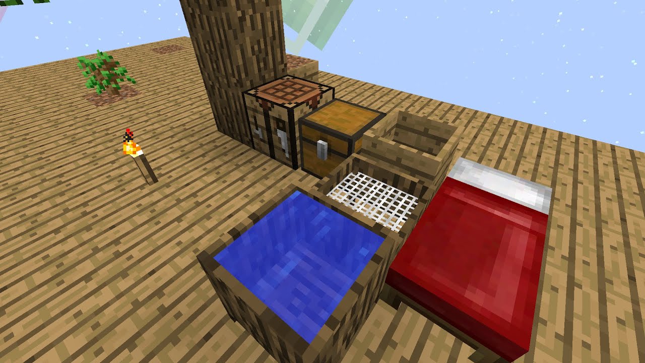 Making an Oak Crucible, Sieve and Barrel Skyfactory 3 1 YouTube