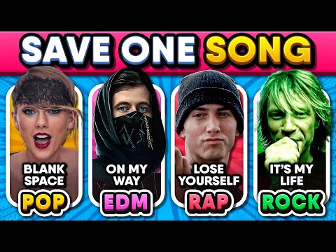 POP vs EDM vs RAP vs ROCK: Save One Song | Music Quiz 😺
