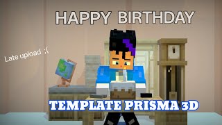 Happy Birthday - Minecraft Prisma 3d Template 