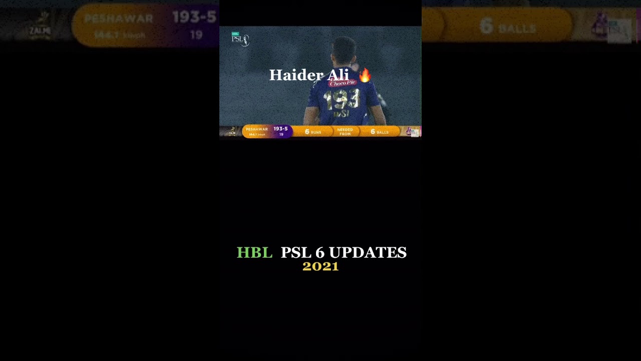 Best Wicket Taken By Haider Ali || HBL PSL6 || 2021 || PZ V QG