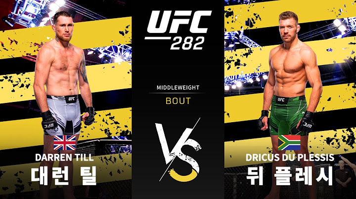 [UFC] 대런 틸 vs 드리퀴스 뒤 플레시