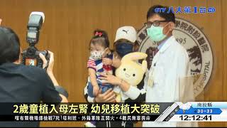 2歲童植入母左腎 幼兒移植大突破 八大民生新聞 2021082404