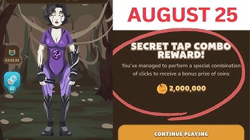 August 25 MemeFi coin secret code daily combo today