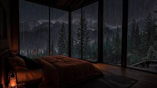 Night Forest Rain Sounds | Natural Rain Bedroom for Deep Rest & Sleep Deeply