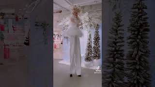 Christmas Stilt Walker | All White Party Entertainment | Atlanta GA
