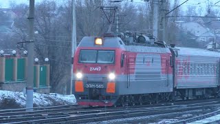 Эп1М-565 С Поездом №381 Грозной-Москва Прибывает На Станцию Миллерово