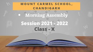 MOUNT CARMEL SCHOOL | CHANDIGARH | WELCOME ASSEMBLY | SESSION 2021 - 2022 | CLASS - X