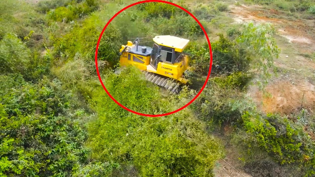 Huge Machines Bulldozer SHANTUI DH17 2c Strong Power Fighting & Clear ...
