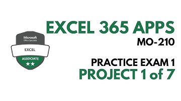 MOS Excel 365 Apps | Practice Exam 1: Project 1 of 7 [Filipino]