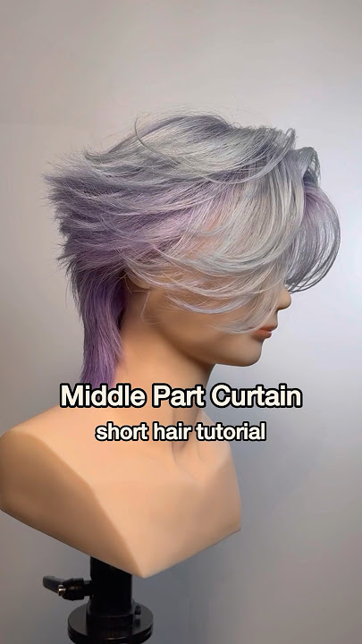 Tutorial rambut tirai belah tengah. Potongan rambut belah tengah untuk pemula. ☺️ #potonganrambut