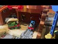 Thomas burst through the door he sees diesel 10 and Percy derailed
