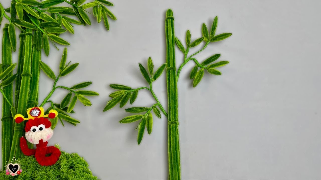 🎋Transform Pipe Cleaner ( Fuzzy wire )🎋How to make Bamboo with Pipe Cleaner ( Fuzzy wire ) | HMS2