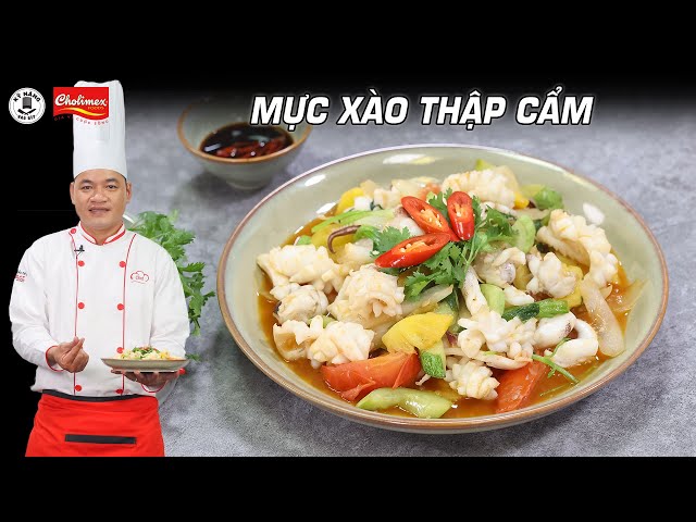 mực xào thập cẩm