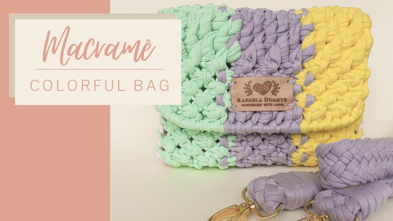 MACRAMÊ PASSO A PASSO - Bolsa Multicolorida
