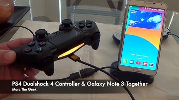 PS4 Dualshock 4 Controller & Galaxy Note 3 Together