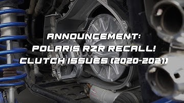ANNOUNCEMENT: POLARIS RZR RECALL! (2020-2021 MODELS)