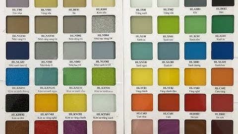 Bảng màu kính ốp bếp Hải Long năm 2018