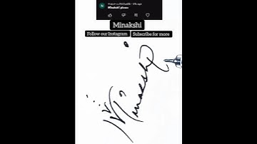 MINAKSHI name signature.......comment your name.........#signature #logo #signature #trending #viral