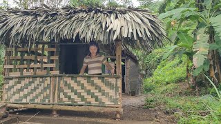 Construction of bamboo wall for new kitchen | Ly Thi Duyen