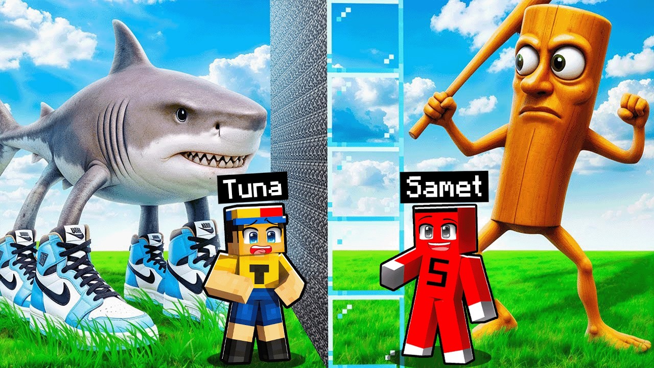 TUNG TUNG SAHUR MOB SAVAŞINDA TUNAYI HİLE ile TROLLEDİM !! - Minecraft
