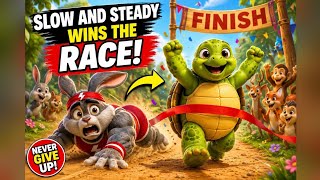🐢 Can This Slow Tortoise Beat the Fast Rabbit | Slow and Steady Wins the Race! 🐰#kids #viral video