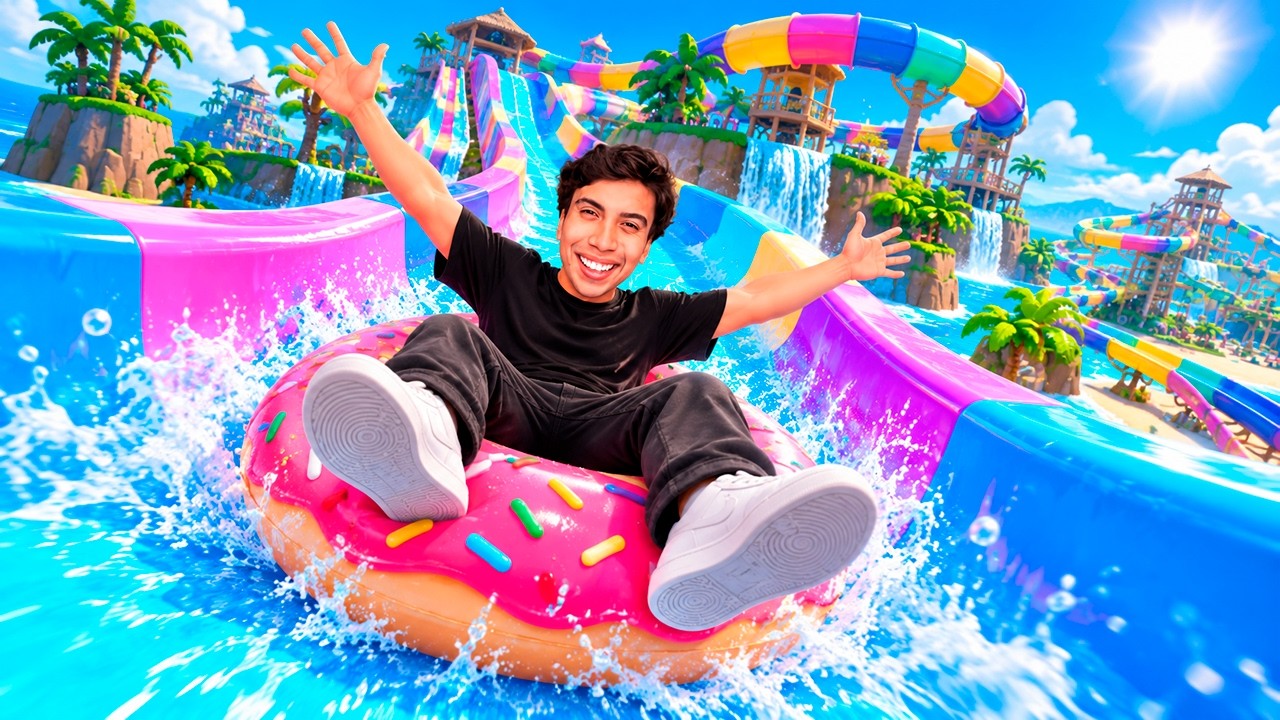 PARQUE DE TOBOGANES ACUATICOS EN ROBLOX!🏝️