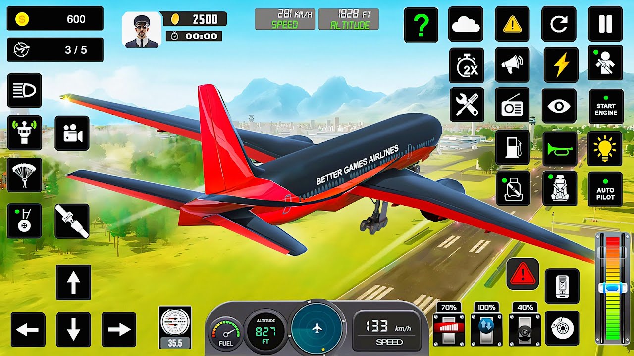 Flight Airplane City Pilot Simulator - Plane Boeing Emergency Landing - Android Gameplay