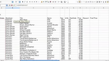 9.  USING COUNTIF FUNCTION IN CALC