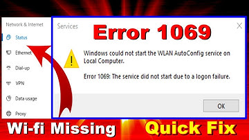 Error 1069 The service did not start due to a logon failure | Wifi missing Windows 10 | WIFI Problem