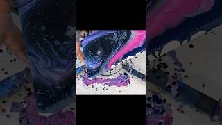 Creating a Galaxy with a Dirty Pour! #art #artshorts #acrylicpainting #shorts