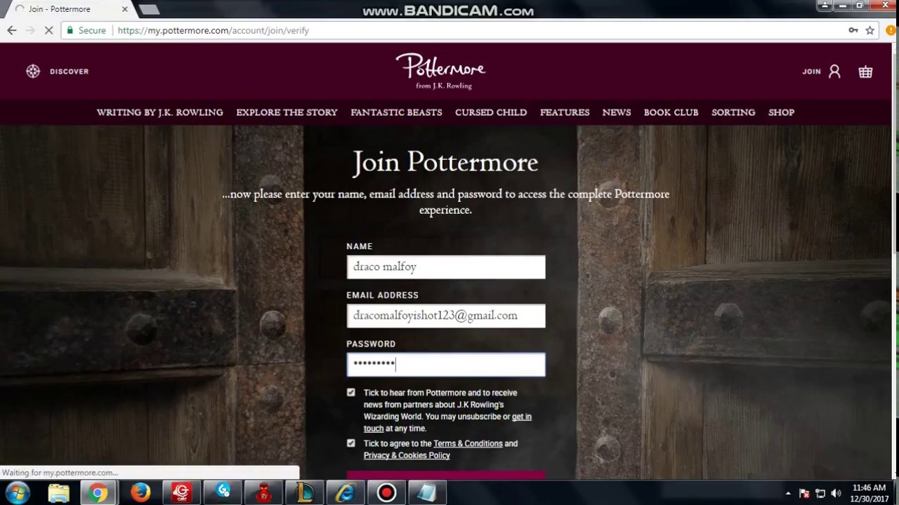 How To Make A Pottermore Account