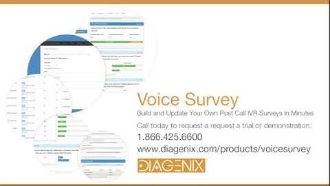 Voice Survey by Diagenix: Build and Update Your Own Post Call IVR Surveys in Minutes