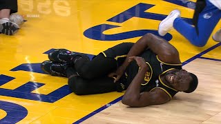 Details Draymond Green is down in serious pain after Hayward knees him right in the beans Update