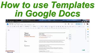 How to use Templates in Google Docs