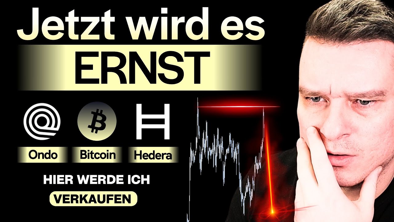 SO TIEF FÄLLT ES JETZT | Bitcoin, Hbar (Hedera) & Ondo in der Korrektur |  Meine Trading Preisziele
