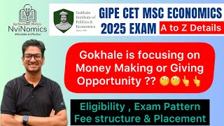 GIPE बड़ा अवसर🔥GOKHALE CET M.Sc ECONOMICS 2025 परीक्षा पैटर्न और पाठ्यक्रम | लेकिन CUET क्यों नही... screenshot 2