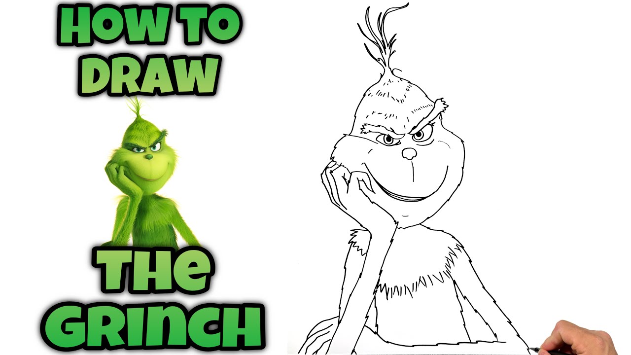 How To Draw Dr. SEUSS THE GRINCH | The Grinch 2018 