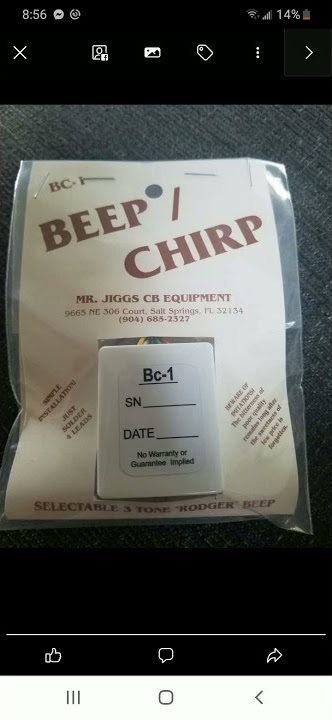 beep chirp 3 selectable roger beep