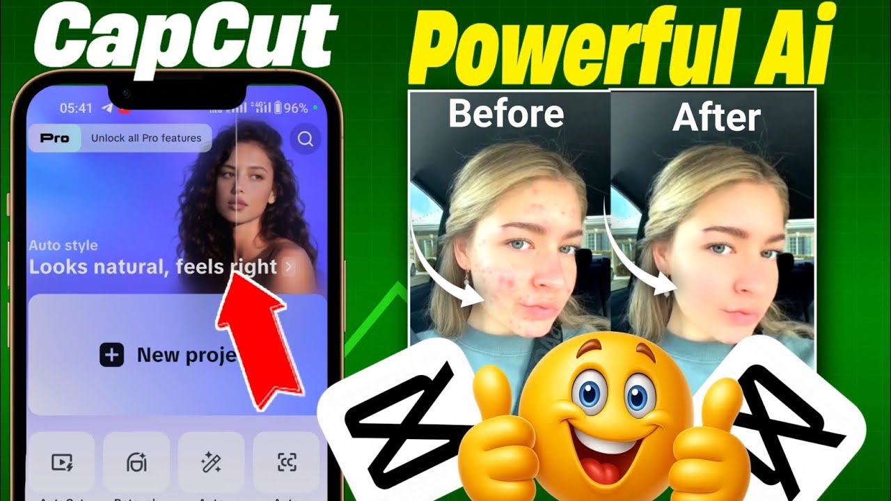 CapCut AI Beauty Filter | Remove Pimples Instantly | Auto Retouch Tutorial 2025