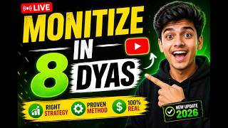 Monetize YouTube in 8 Days (Step-by-Step Guide