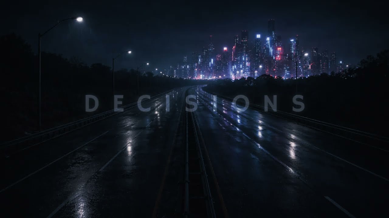 Decisions | Cyberpunk Sad Dark Lofi | 3AM Rain Drive