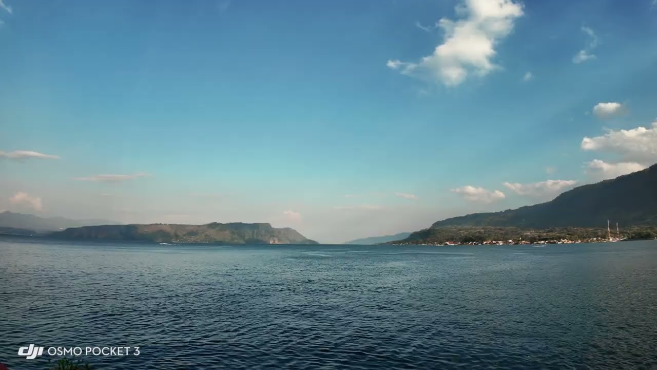 4K Healing Video Beautiful Sunset In Lake Toba Samosir Island 
