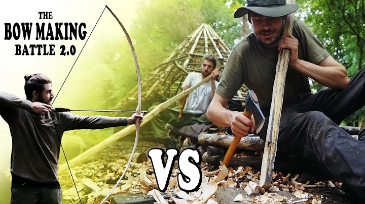 Survival BOW MAKING with Knife & Axe (How-to ft. M...