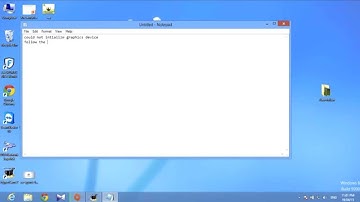 could not intialize graphics device