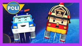 Jump to the space by bouncing the spring! | English play for Kids | Robocar Poli Game screenshot 4
