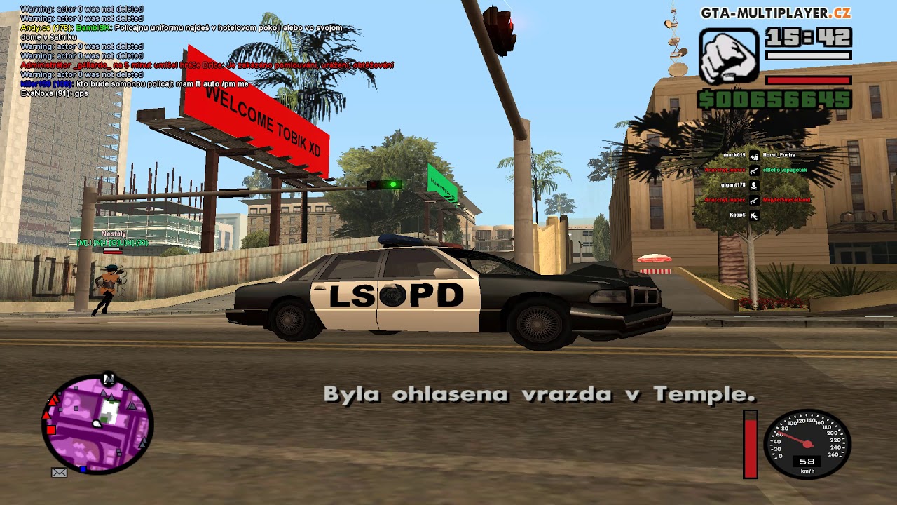 GTA San Andreas WTLSKO 1 Trolenie hračov na servery