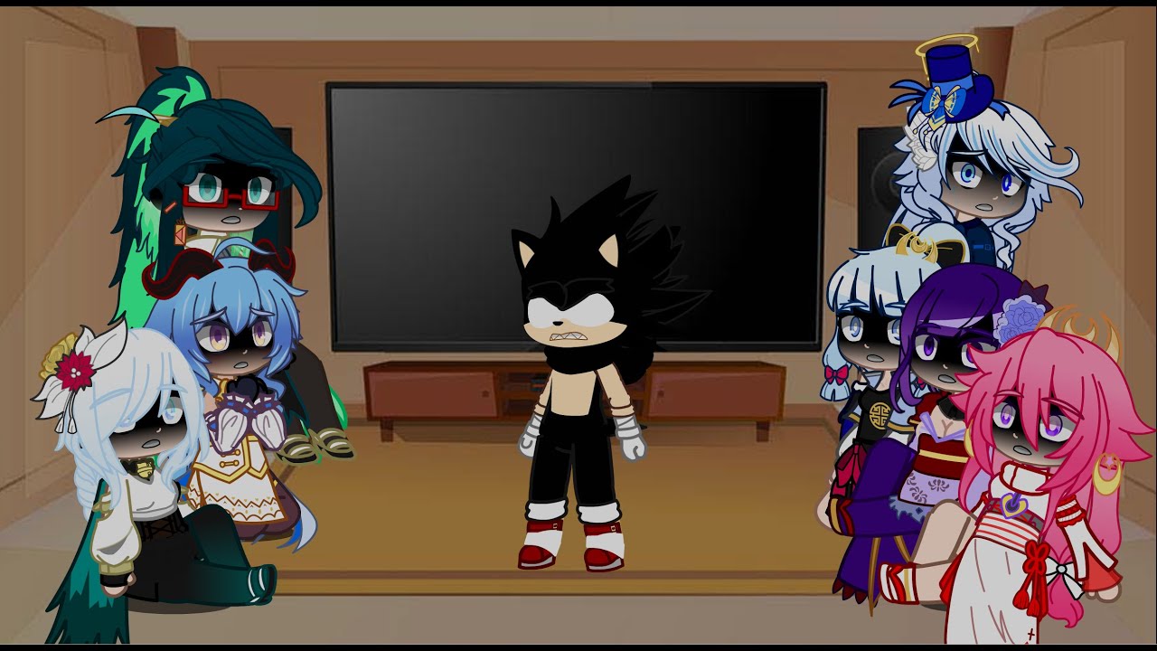 Genshin Impact reacts to Dark Sonic vs Metallix | Part 1